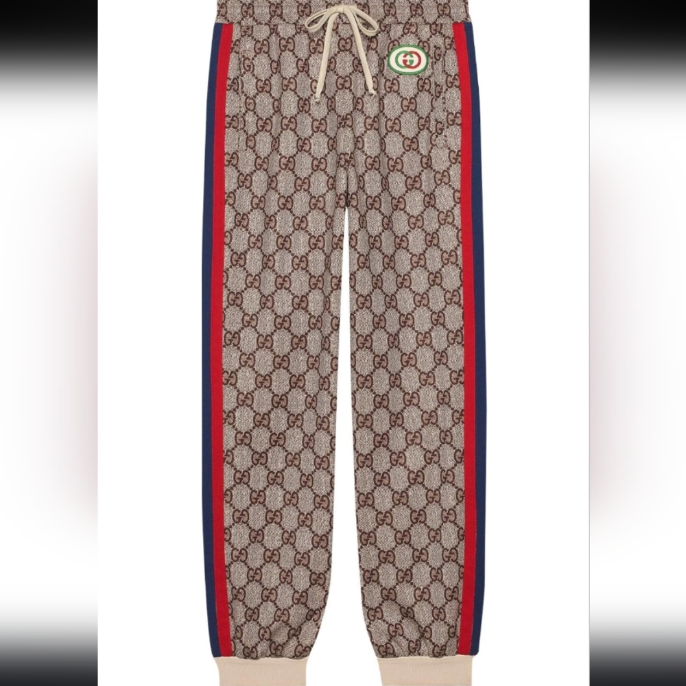 Gucci Supreme Natural GG Logo Monogram  Joggers